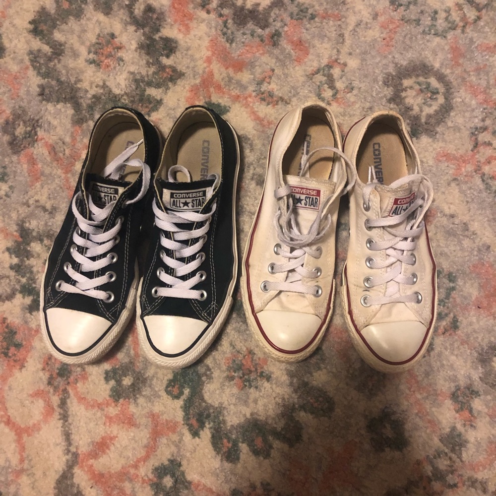Black and white converse